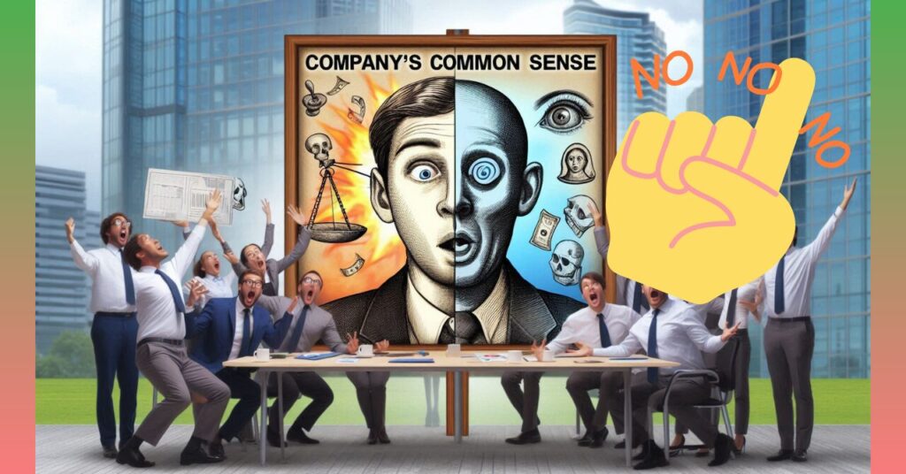 Common sense” of the company and ‘insanity’ of society