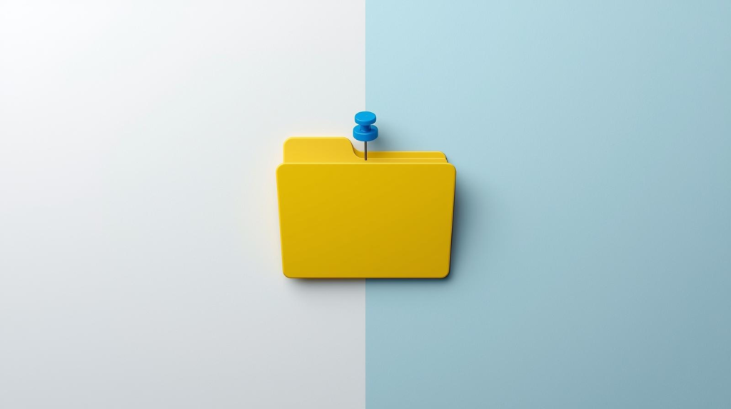 よく使うフォルダをクイックアクセスにピン留めし、ショートカットを作成するイメージ
